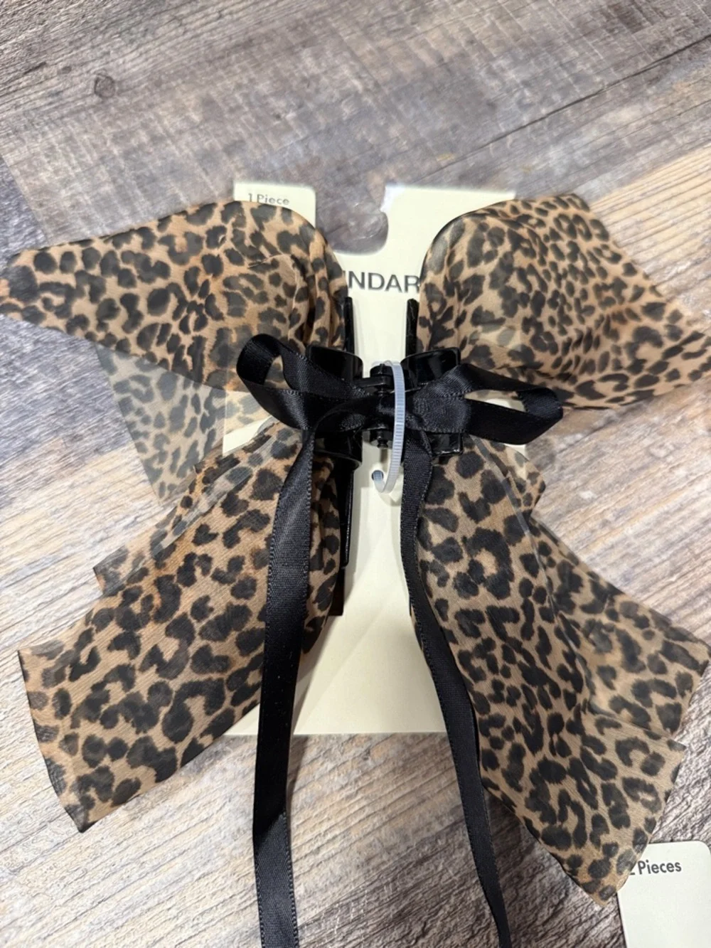 No Boundaries Leopard Bow & Pink Velvet & gold and silver Hair Clips